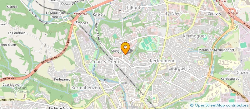 localisation de l'entreprise MADAME JULIE MADEC  QUIMPER