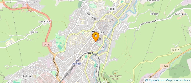 localisation de l'entreprise MADAME JULIE MANDOT à AURILLAC