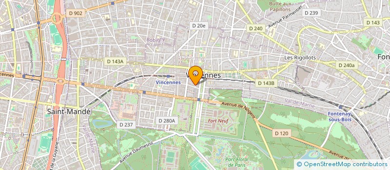 localisation de l'entreprise MADAME JULIE MARCHAND à VINCENNES