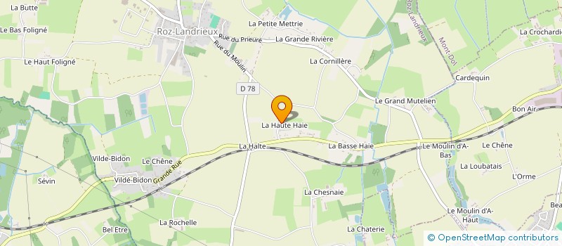 localisation de l'entreprise MADAME JULIE MARTINAIS  ROZ-LANDRIEUX