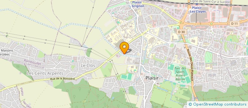 localisation de l'entreprise MADAME JULIE MARTINS à PLAISIR