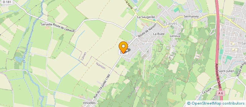 localisation de l'entreprise MADAME JULIE MATHEY  LAIVES