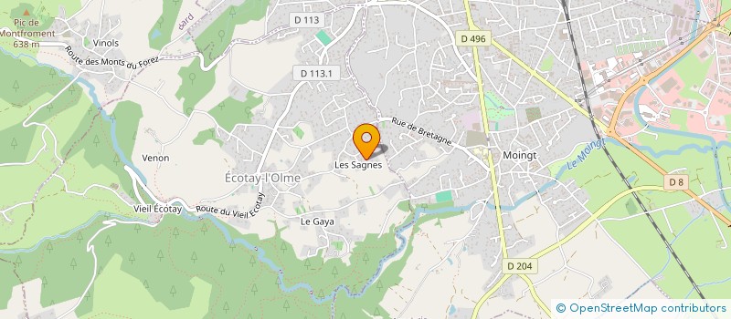 localisation de l'entreprise MADAME JULIE MAZOYER  MONTBRISON