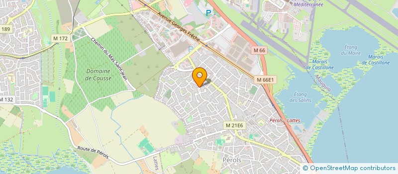 localisation de l'entreprise MADAME JULIE MENOUILLARD  PEROLS
