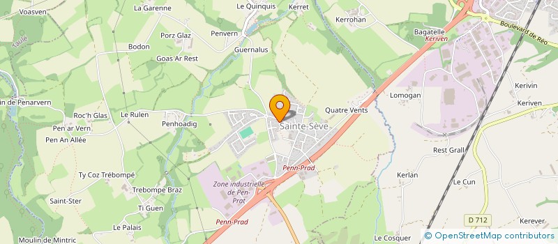 localisation de l'entreprise MADAME JULIE MEVEL à SAINTE-SEVE