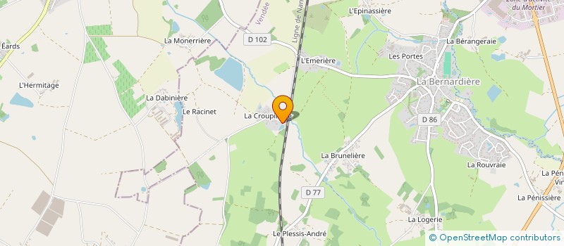 localisation de l'entreprise MADAME JULIE NERRIERE à CUGAND-LA-BERNARDIERE