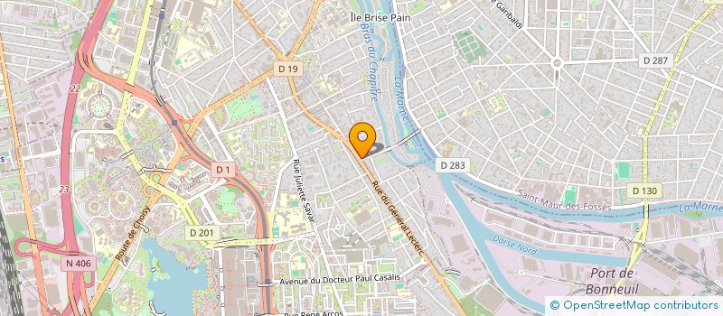 localisation de l'entreprise MADAME JULIE OUAZIR  CRETEIL