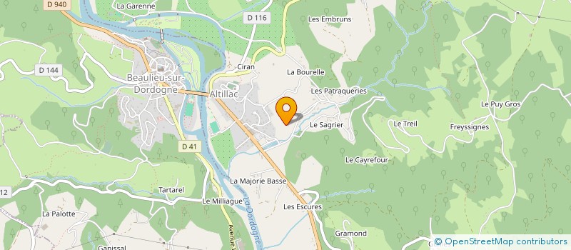 localisation de l'entreprise MADAME JULIE PATRAT à ALTILLAC