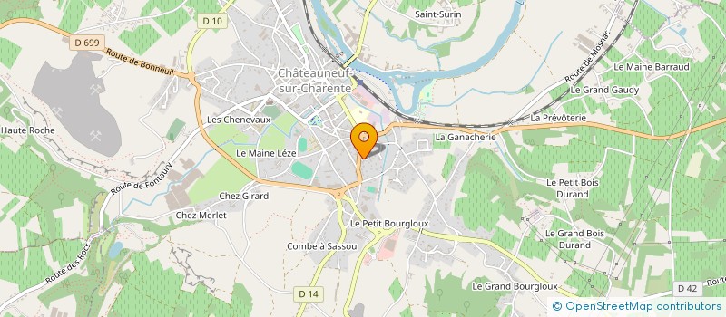 localisation de l'entreprise MADAME JULIE PEHAU à CHATEAUNEUF-SUR-CHARENTE