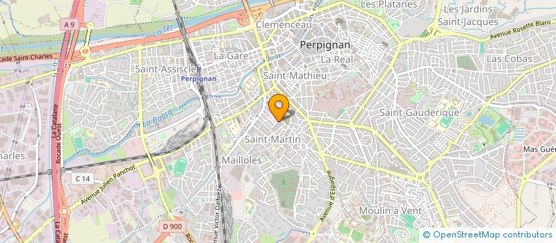 localisation de l'entreprise MADAME JULIE PEREZ  PERPIGNAN