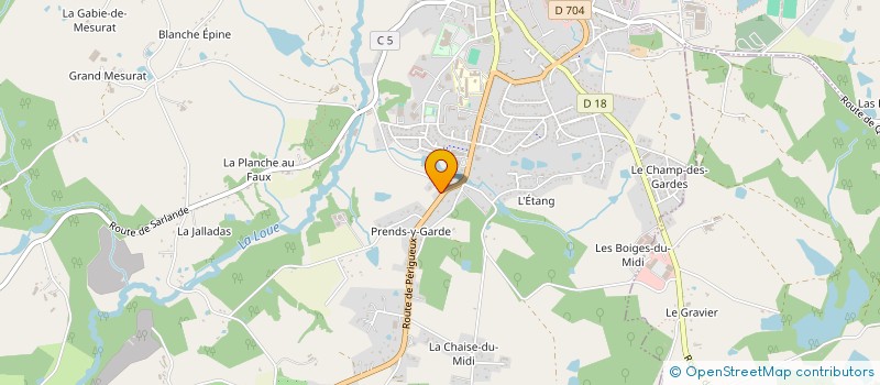 localisation de l'entreprise MADAME JULIE PERUCAUD à ROCHECHOUART