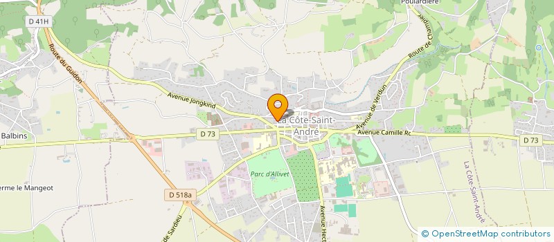 localisation de l'entreprise MADAME JULIE PHILIBERT à LA COTE-SAINT-ANDRE