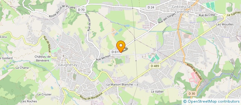 localisation de l'entreprise MADAME JULIE POISSENOT  VAUGNERAY