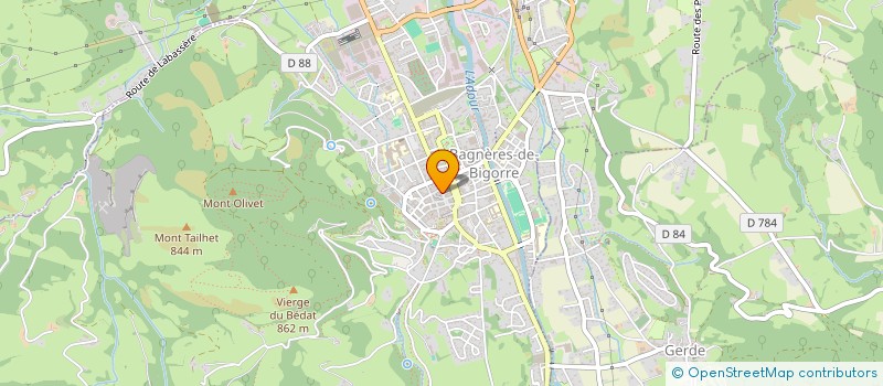 localisation de l'entreprise MADAME JULIE POUGET  BAGNERES-DE-BIGORRE