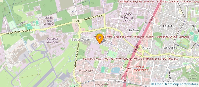 localisation de l'entreprise MADAME JULIE PREVOT  MERIGNAC