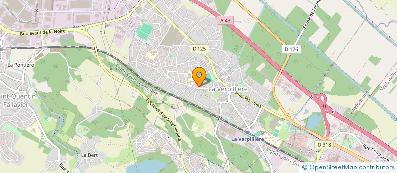 localisation de l'entreprise MADAME JULIE PUTEAUX  LA VERPILLIERE