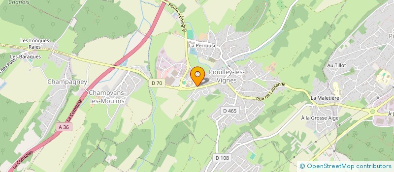 localisation de l'entreprise MADAME JULIE QUENOT  POUILLEY-LES-VIGNES