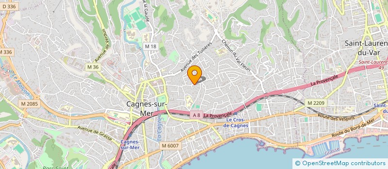 localisation de l'entreprise MADAME JULIE RACE à CAGNES-SUR-MER