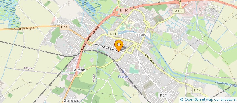 localisation de l'entreprise MADAME JULIE RENAUDAT  SAUJON