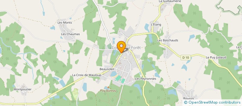 localisation de l'entreprise MADAME JULIE RIBIERAS  COGNAC-LA-FORET