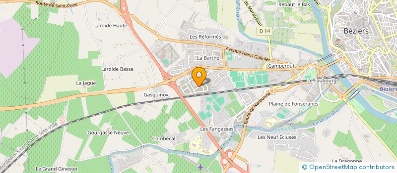 localisation de l'entreprise MADAME JULIE RICHARD  BEZIERS