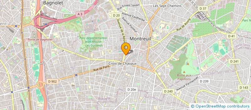 localisation de l'entreprise MADAME JULIE ROPARS à MONTREUIL