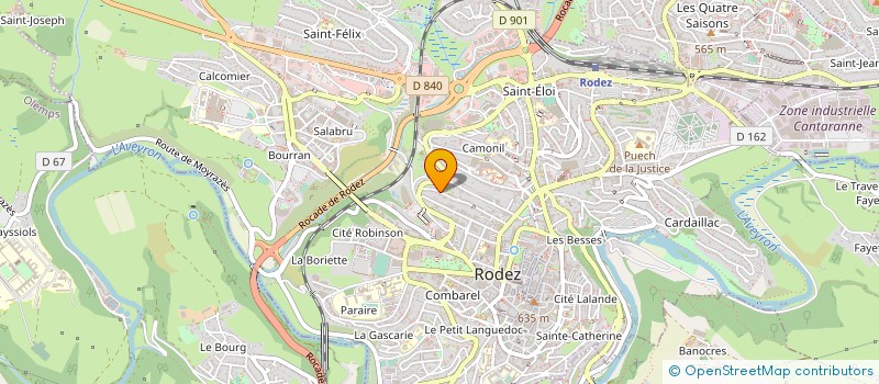 localisation de l'entreprise MADAME JULIE RUIZ-PERIAULT  RODEZ