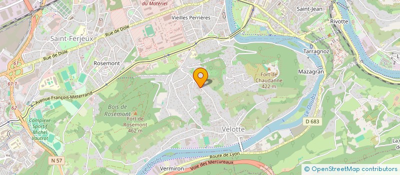 localisation de l'entreprise MADAME JULIE SAUVEBOIS  BESANCON