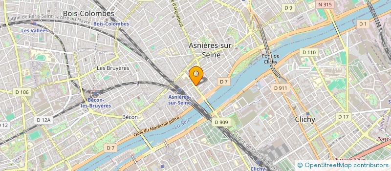 localisation de l'entreprise MADAME JULIE SEING à ASNIERES-SUR-SEINE