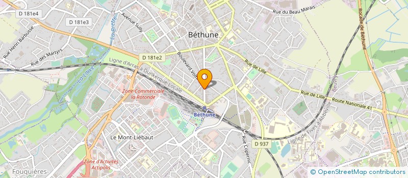 localisation de l'entreprise MADAME JULIE SERNICLAY à BETHUNE