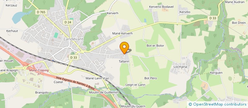 localisation de l'entreprise MADAME JULIE SIMON  LANDEVANT