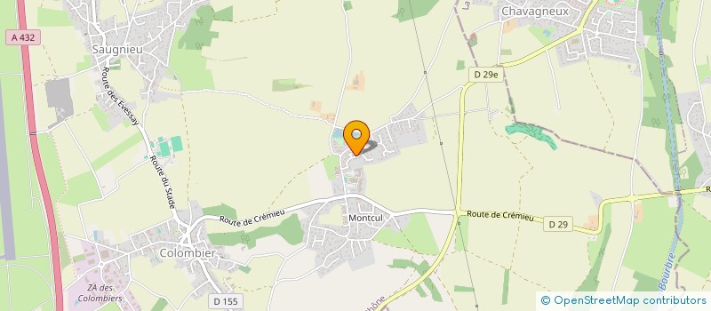 localisation de l'entreprise MADAME JULIE SOARES  COLOMBIER-SAUGNIEU