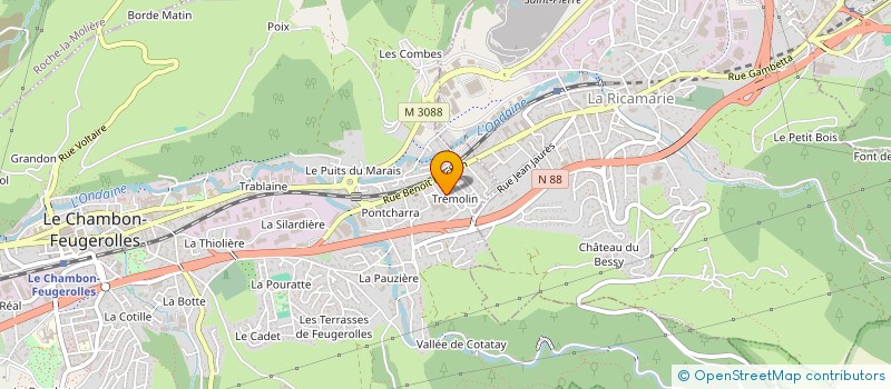 localisation de l'entreprise MADAME JULIE SZTUL  LE CHAMBON-FEUGEROLLES