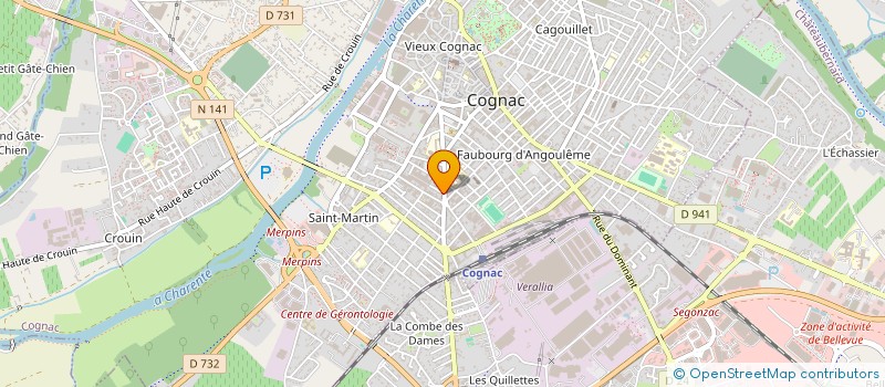 localisation de l'entreprise MADAME JULIE TACHOUSIN à COGNAC