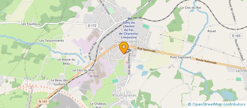 localisation de l'entreprise MADAME JULIE TENEVOT à TERRES-DE-HAUTE-CHARENTE