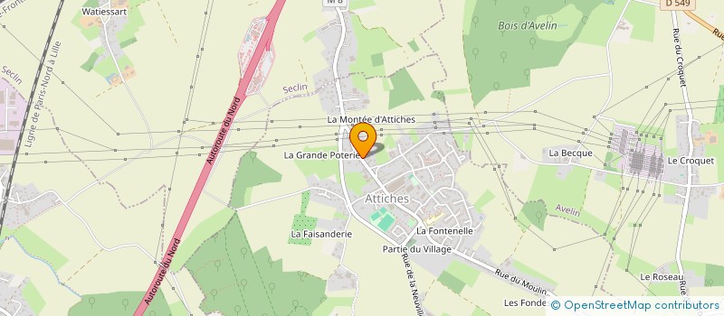 localisation de l'entreprise MADAME JULIE THENOT  ATTICHES