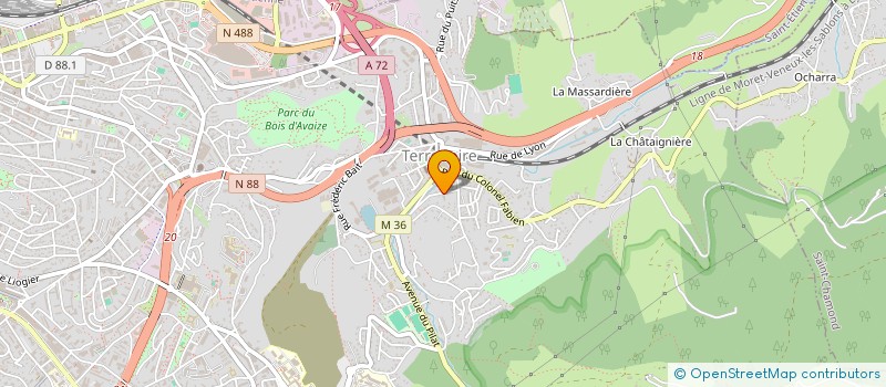 localisation de l'entreprise MADAME JULIE THEVENET  SAINT-ETIENNE