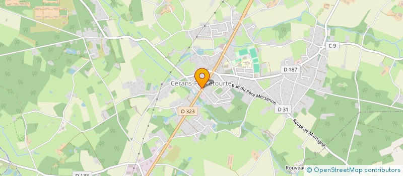 localisation de l'entreprise MADAME JULIE THIBAULT  CERANS-FOULLETOURTE