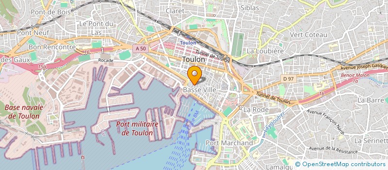 localisation de l'entreprise MADAME JULIE THOMAS  TOULON