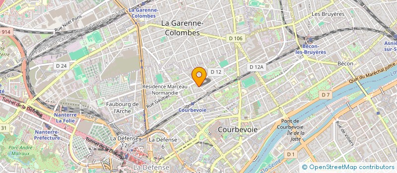 localisation de l'entreprise MADAME JULIE THOMAS  COURBEVOIE