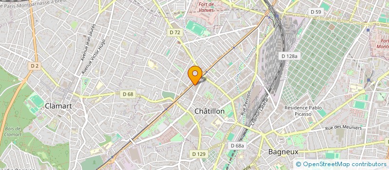 localisation de l'entreprise MADAME JULIE TOUSSAINT  CHATILLON