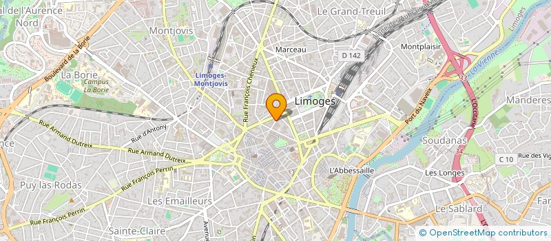 localisation de l'entreprise MADAME JULIE VANNESTE à LIMOGES