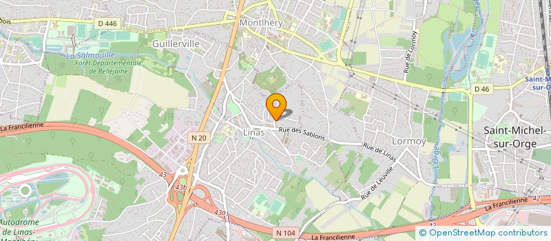 localisation de l'entreprise MADAME JULIE VERNADET à LINAS
