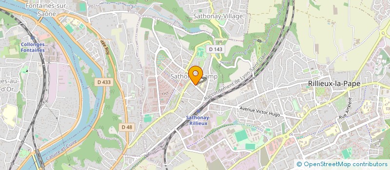 localisation de l'entreprise MADAME JULIE VERON  SATHONAY-CAMP