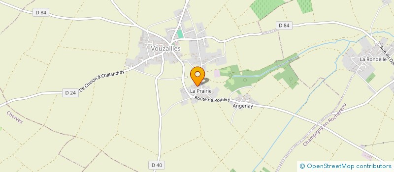 localisation de l'entreprise MADAME JULIE VERRET  VOUZAILLES