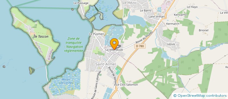 localisation de l'entreprise MADAME JULIE VINCENT  LE HEZO