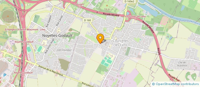 localisation de l'entreprise MADAME JULIE WASILEWSKI  COURCELLES-LES-LENS