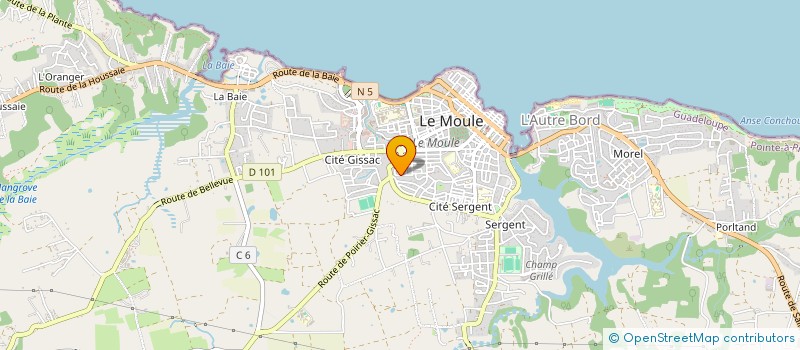 localisation de l'entreprise MADAME JULIENNE POLLION à LE MOULE
