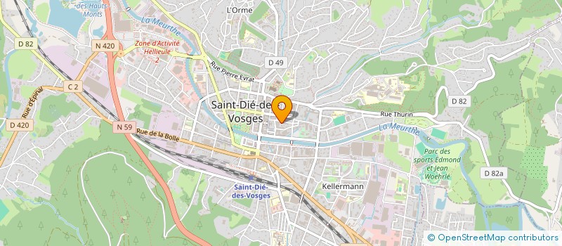 localisation de l'entreprise MADAME JULIETTE BARLIER  SAINT-DIE-DES-VOSGES