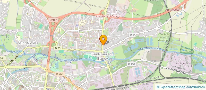 localisation de l'entreprise MADAME JULIETTE BEUGNET  SAINT-LAURENT-BLANGY